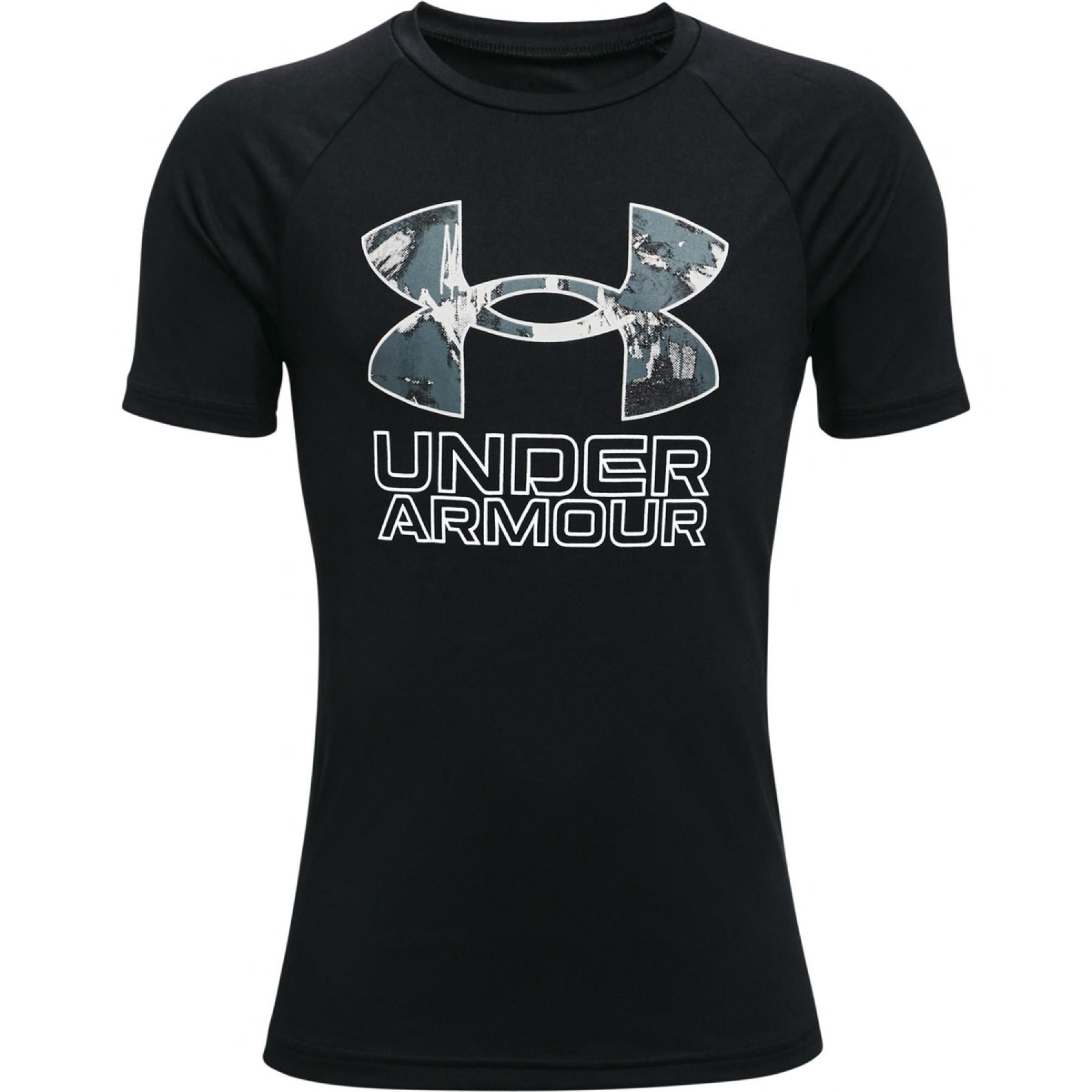 Koszulka chłopięca Under Armour à manches courtes Tech Hybrid Print Fill