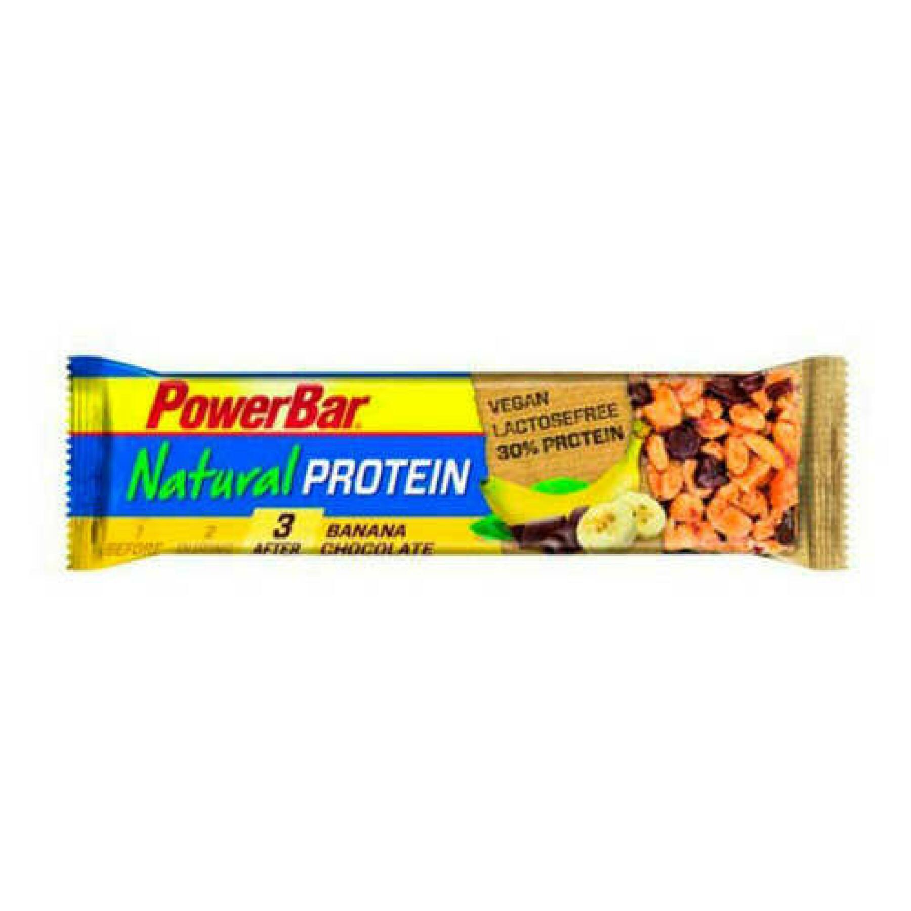 Partia 24 sztabek PowerBar Natural Protein Vegan - Banana Chocolate