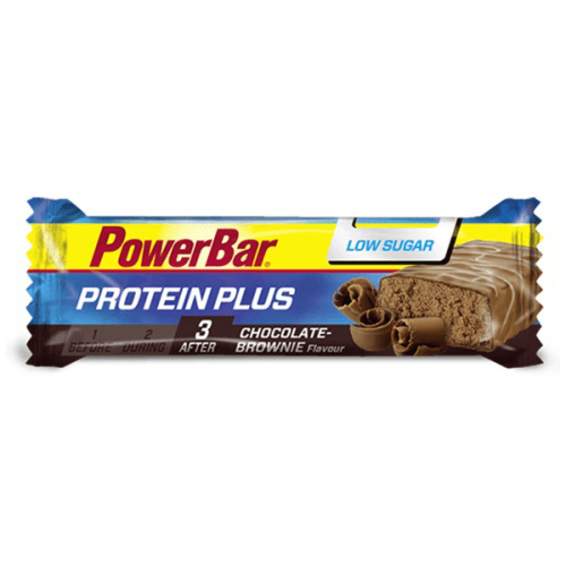 Opakowanie 30 batonów PowerBar Protein Plus 30 % Low Sugar - Chocolate Brownie