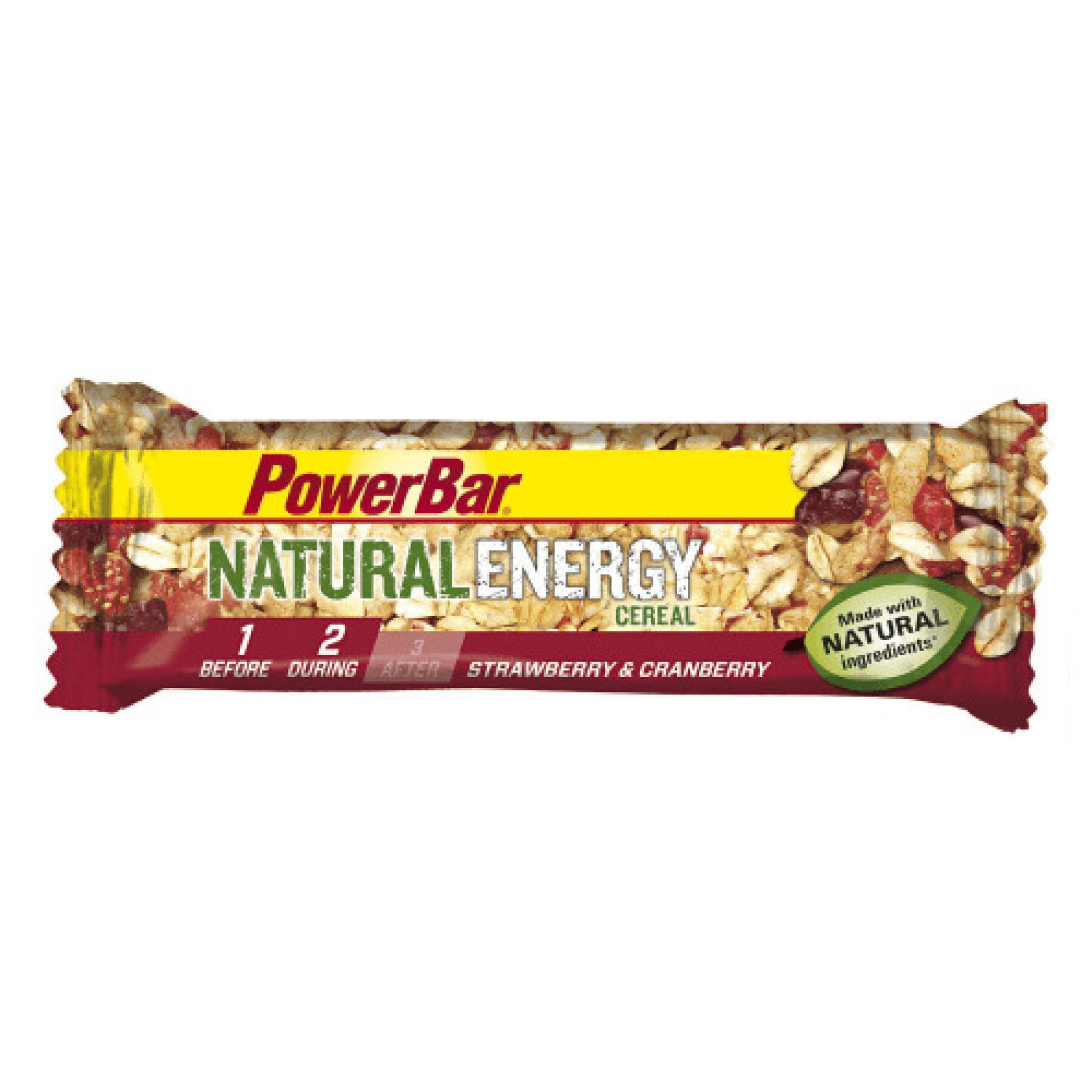 Partia 24 sztabek PowerBar Natural Energy Cereals - Strawberry & Cranberry