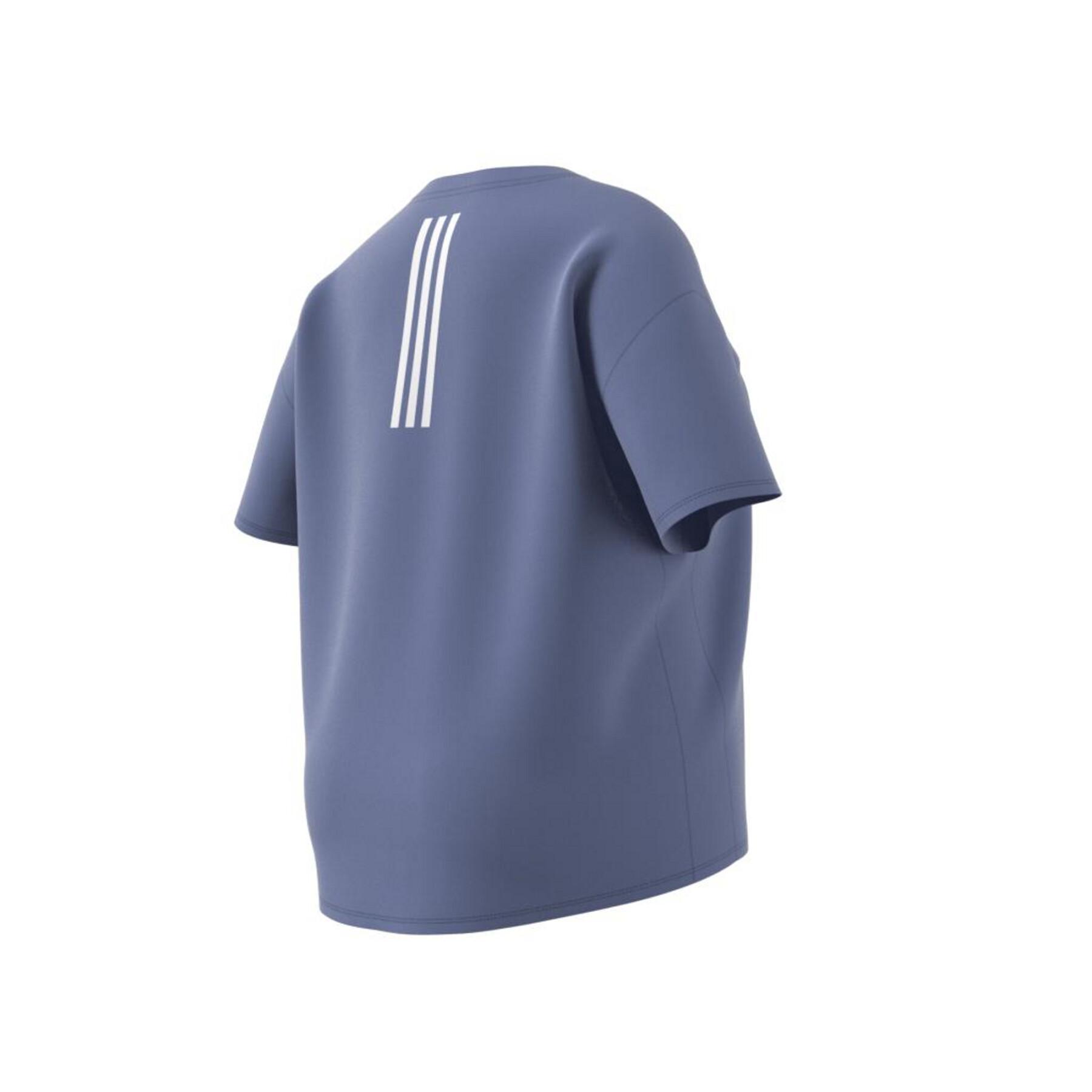 Koszulka damska adidas Training 3-Stripes Aeroready (Grandes tailles)