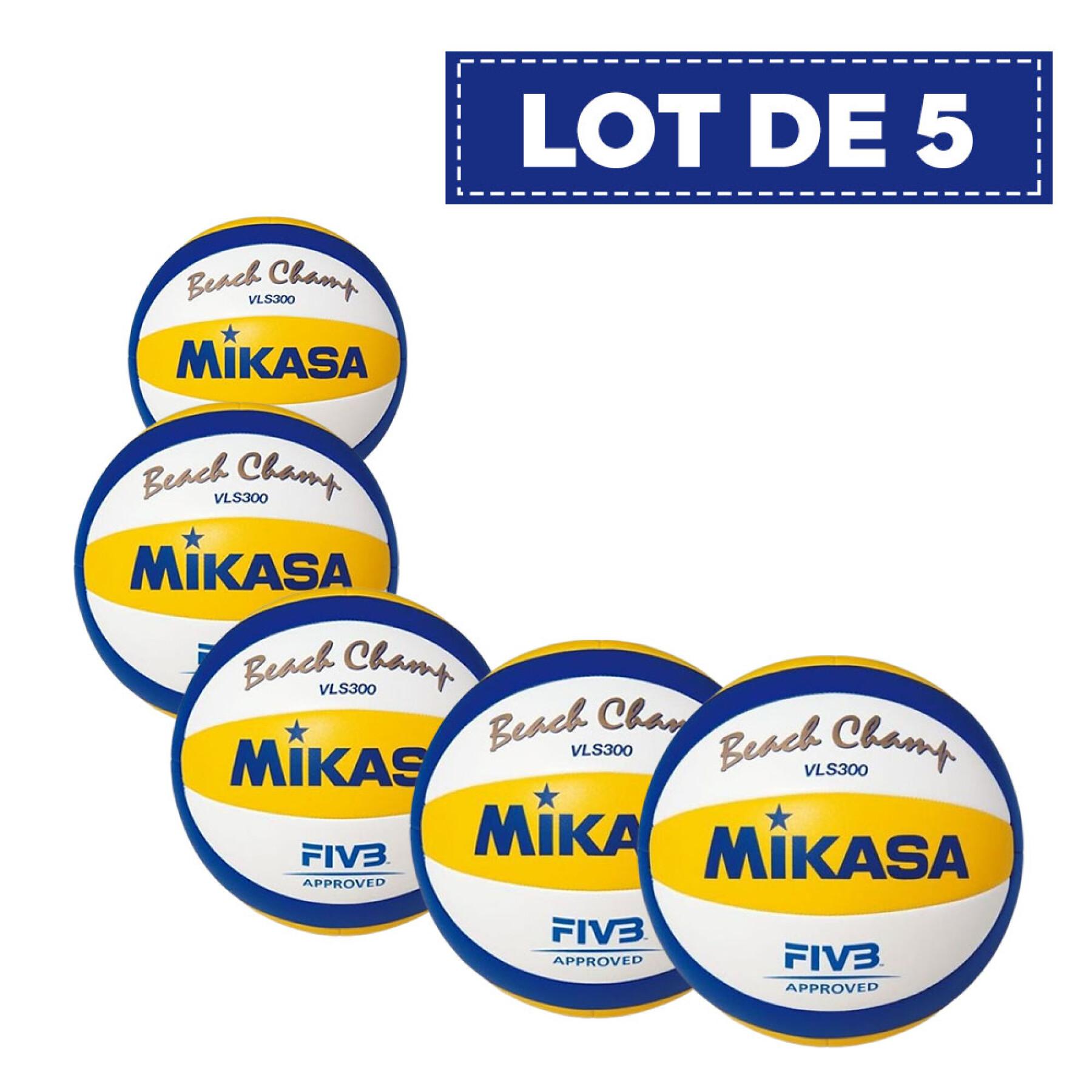 Zestaw 5 piłek do siatkówki plażowej Mikasa VLS300 [Taille 5]