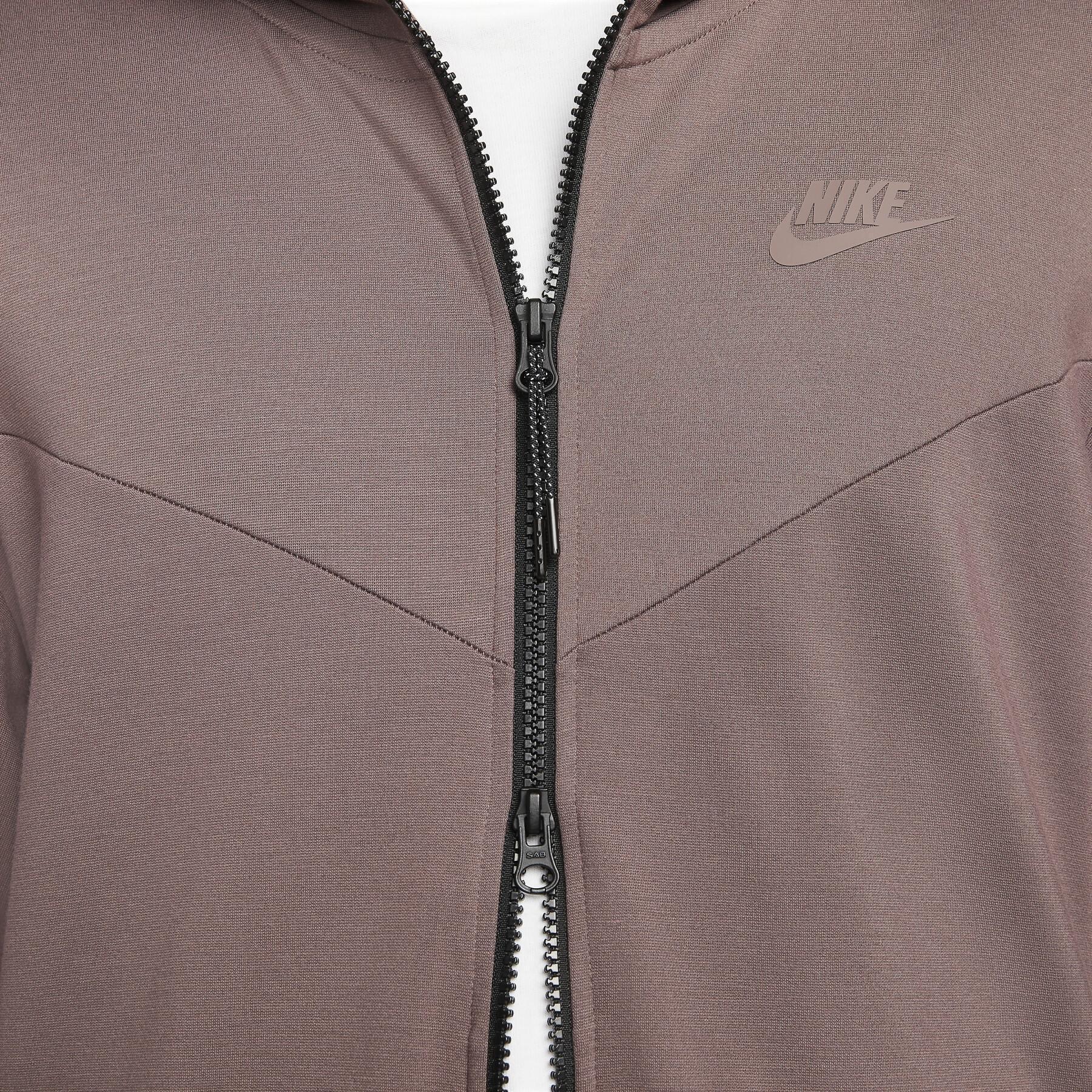 Bluza dresowa z pełnym zamkiem błyskawicznym Nike Tech Lghtwht