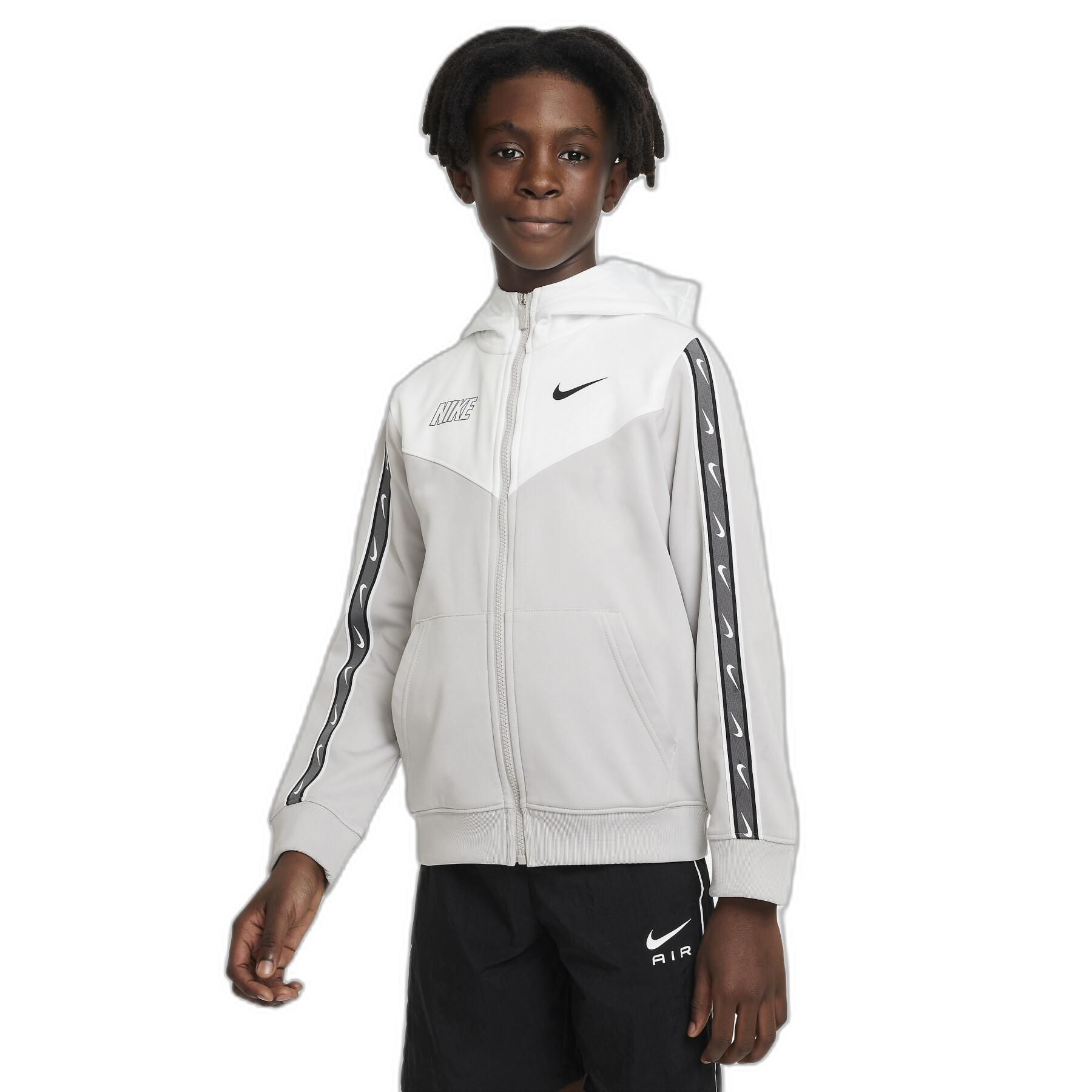 Sweatshirt dziecięca bluza z kapturem zapinana na zamek Nike Repeat Polyknit