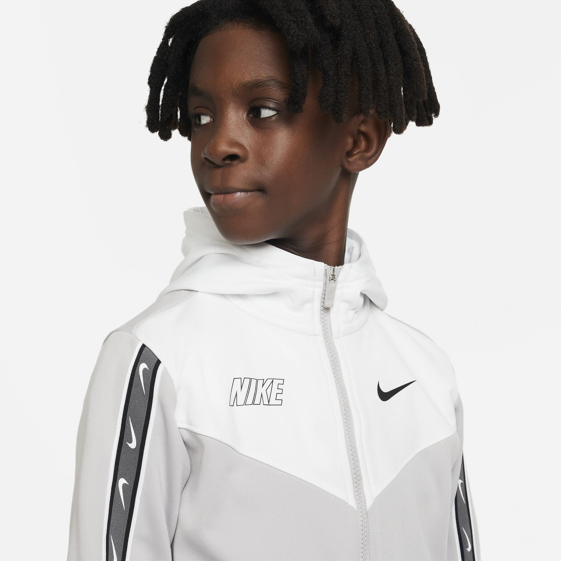 Sweatshirt dziecięca bluza z kapturem zapinana na zamek Nike Repeat Polyknit