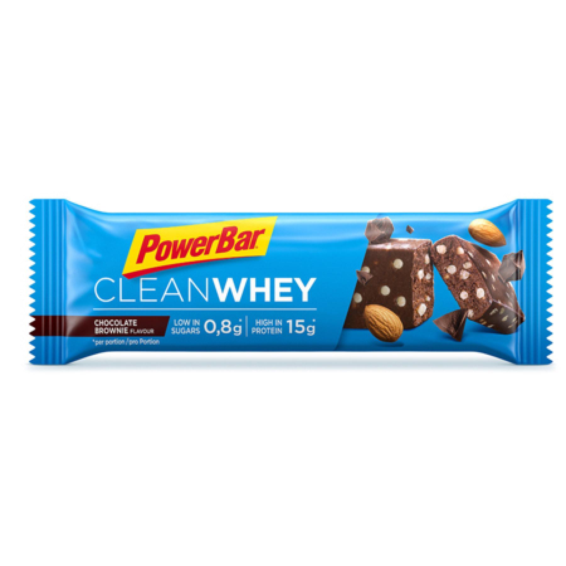 Opakowanie 18 batonów PowerBar Clean Whey - Chocolate Brownie